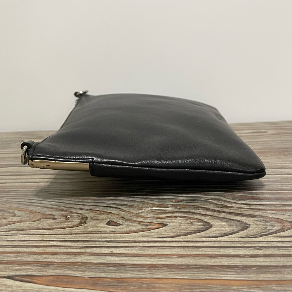 Coach Legacy Turnlock Mirror Gold Metallic Black Leather Crossbody Bag Clutch - Picture 9 of 16